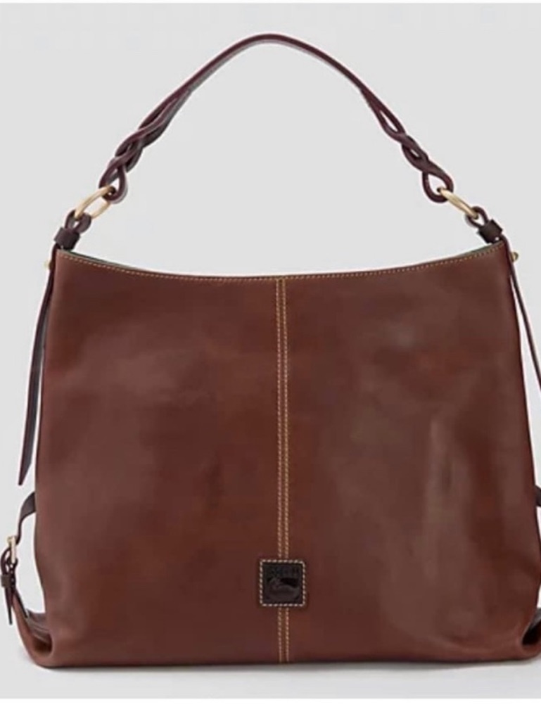 Dooney & Bourke Brown Leather Hobo With Braided Handle Florentine Large